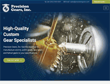 Tablet Screenshot of precisiongears.com